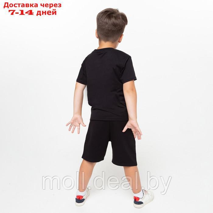 Комплект для мальчика Barrow (футболка, шорты), цвет чёрный, рост 104-110 см - фото 6 - id-p194196475