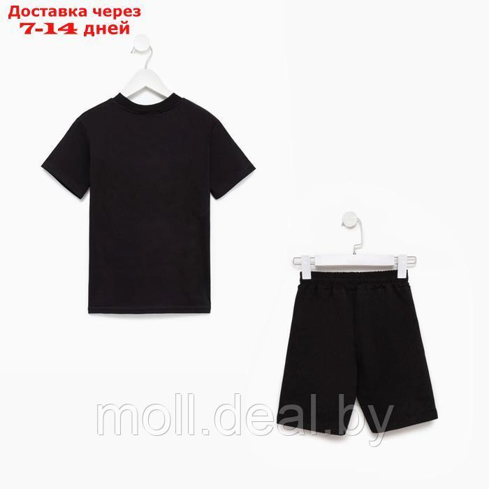 Комплект для мальчика Barrow (футболка, шорты), цвет чёрный, рост 104-110 см - фото 9 - id-p194196475
