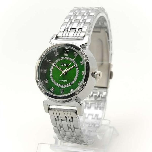 Женские Часы DIOR PH6253 (Реплика) Серебро+зеленый