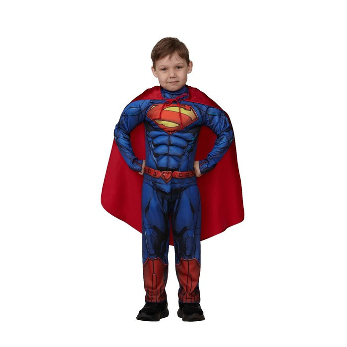 Карнавальный костюм "Супермэн" с мускулами Warner Brothers р.104-52 - фото 1 - id-p194248965