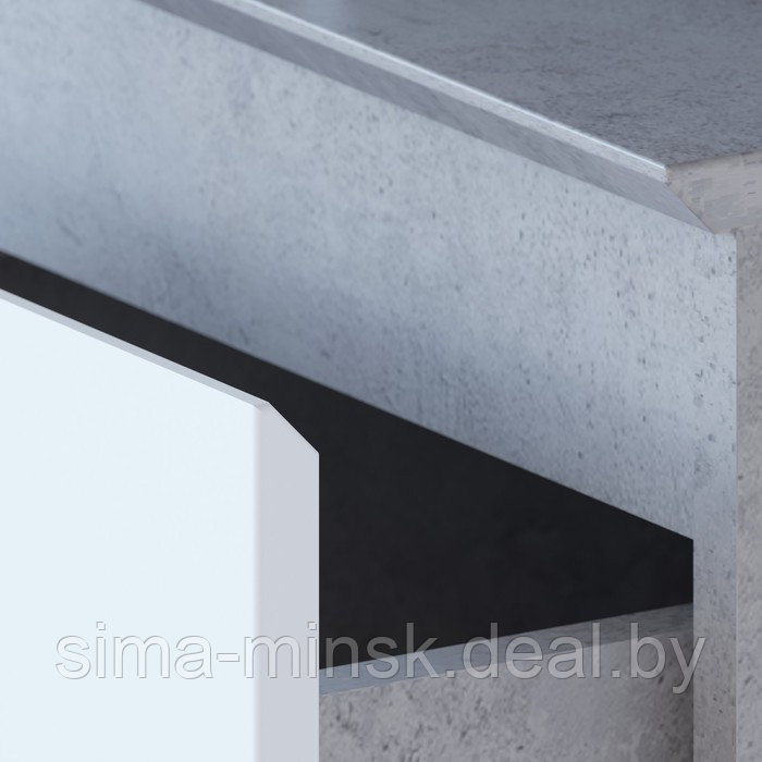 Комод с 4-мя ящиками «Т-4Р», 400 × 446 × 1044 мм, цвет бетон / белый - фото 4 - id-p194250730