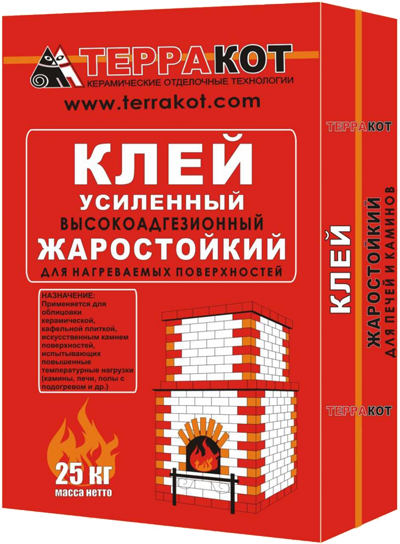 Клей жаростойкий печной Терракот, 25кг