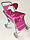 Коляска-трансформер металлическая детская коляска для кукол , 9309-1, фото 2