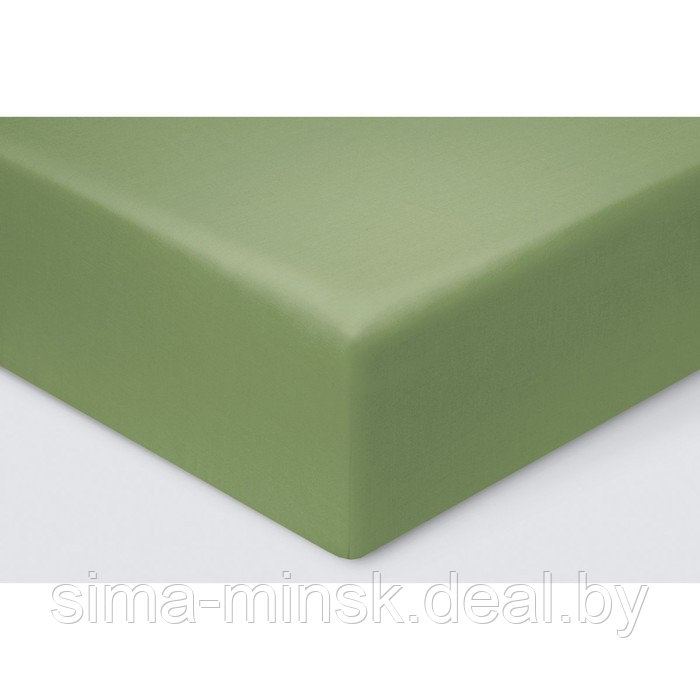 Простыня на резинке «Моноспейс», размер 90х200х23 см, цвет зелёный - фото 1 - id-p194254876