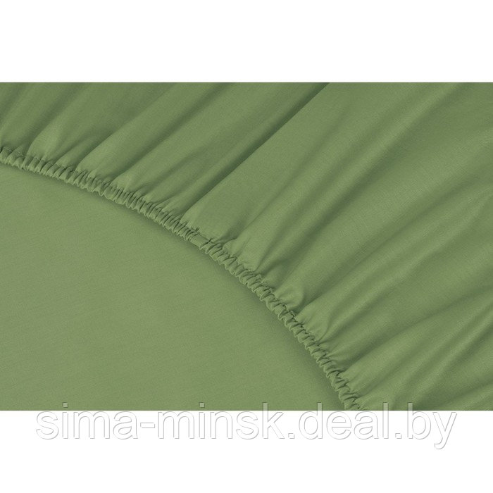 Простыня на резинке «Моноспейс», размер 90х200х23 см, цвет зелёный - фото 2 - id-p194254876