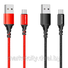 BOROFONE BX54 Ultra bright кабель для зарядки и передачи данных USB на Micro-USB, 1м, ток до 2.4A - фото 2 - id-p194260659