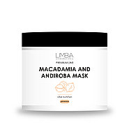 Питательная маска для волос Limba Cosmetics Premium Line Macadamia and Andiroba mask, 500 г