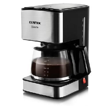 Капельная кофеварка CENTEK CT-1144 электрическая с подогревом постоянным фильтром для молотого кофе - фото 1 - id-p194001169