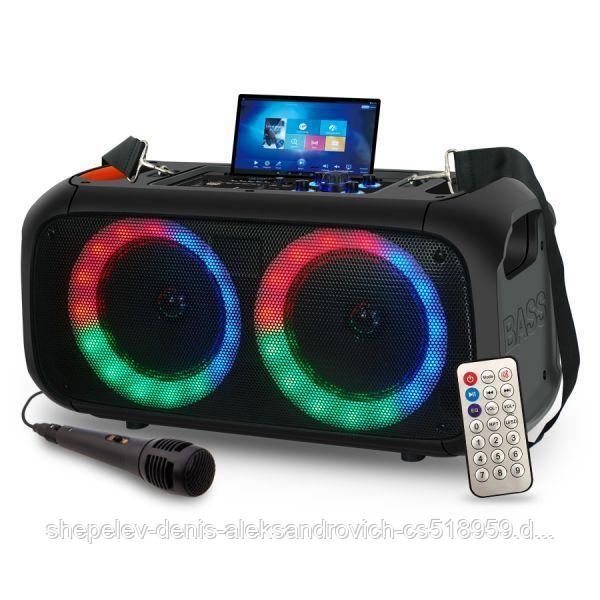 Колонка акустическая (Караоке) Party Speaker RX-6248 /60Вт/подсветка/ пульт/микрофон/bluetooth/ AUX/Usb/FM