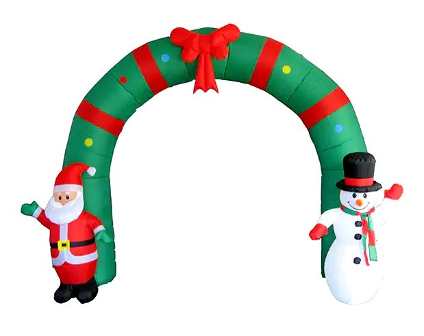 Надувная новогодняя арка со Снеговиком и Дедом Морозом 360х240 см - фото 2 - id-p194262401