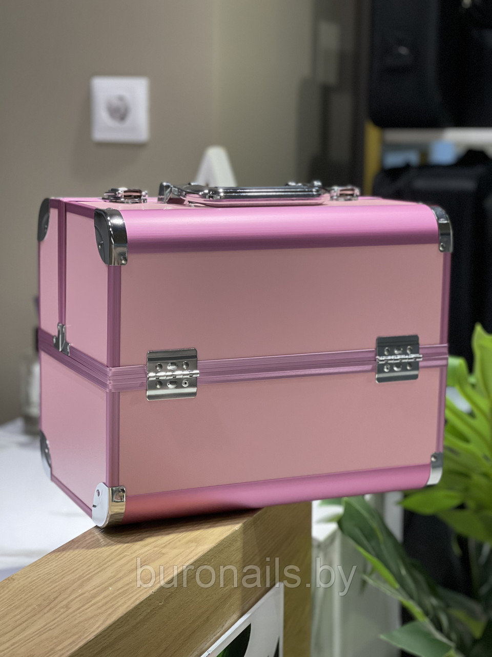 Бьюти-кейс для косметики «BuImer»  кейс для мастеров,  розовый