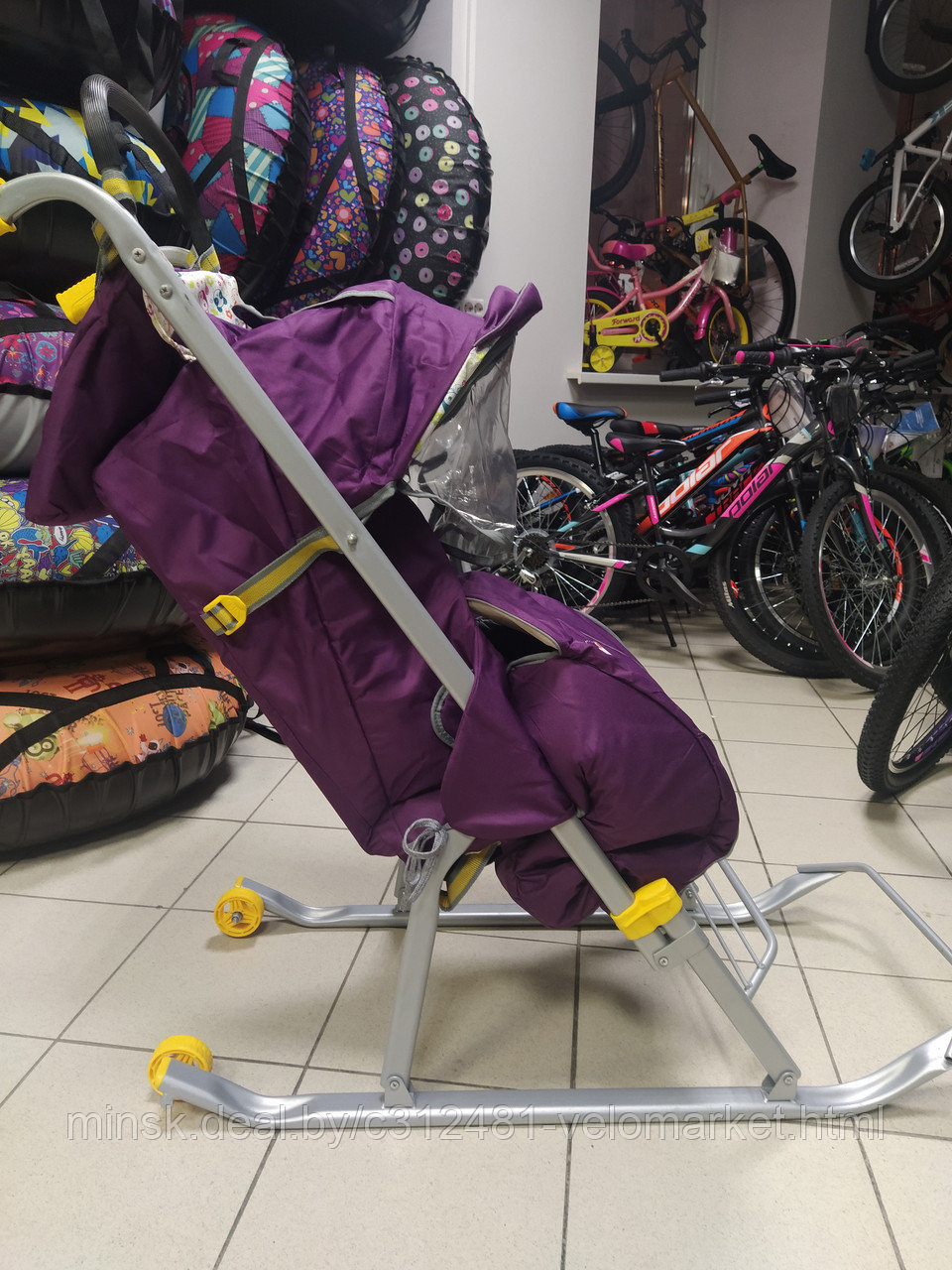 Санки-коляска Nika Ника детям 1 (Фиолетовый) - фото 1 - id-p194263032