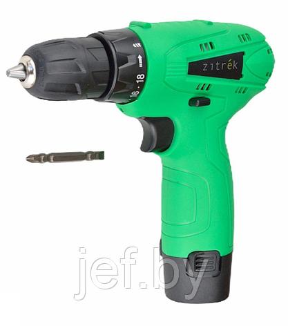 Дрель-шуруповерт аккумуляторная GREEN 12-li ZITREK 063-4072, фото 2