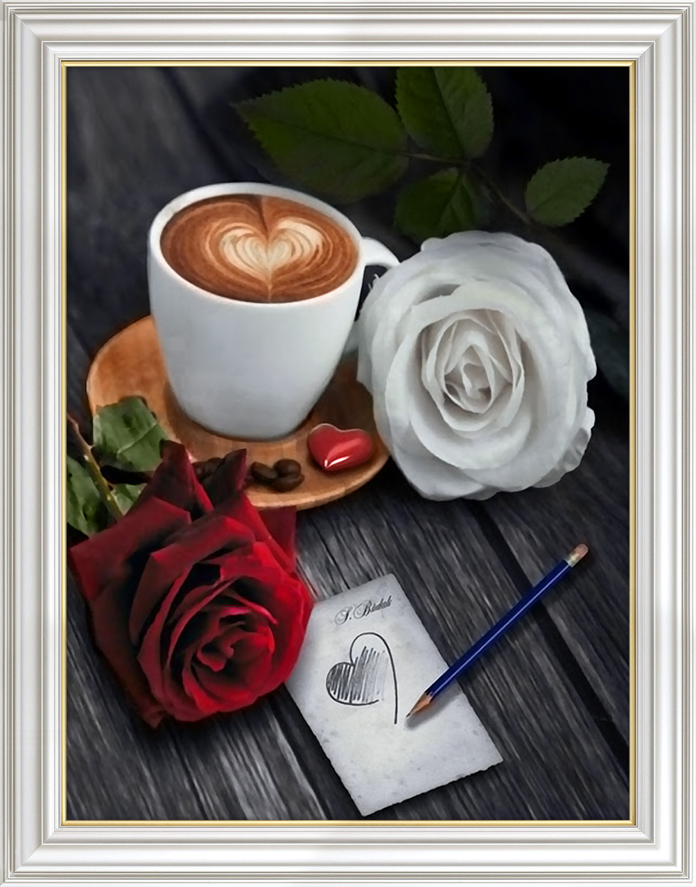 Картина стразами "Любовь и кофе" - фото 1 - id-p194264495