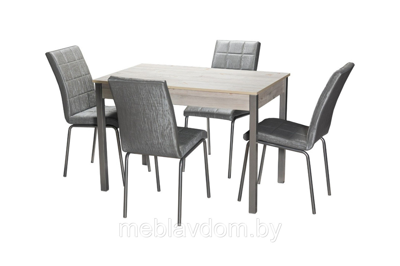Обеденная группа Стол Амелис М84 Наоми со стульями Эмполи бенг серый - фото 1 - id-p194264705