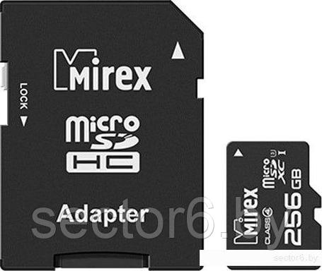 Карта памяти Mirex microSDXC 13613-AD3UH256 256GB (с адаптером), фото 2