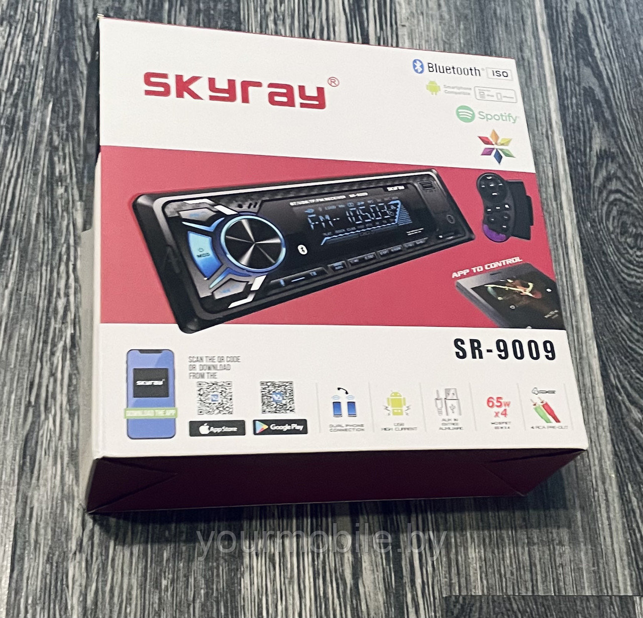 Автомагнитола Skyray SR-9009 с пультом на руль (Bluetooth+USB+AUX+Радио) - фото 2 - id-p194266735