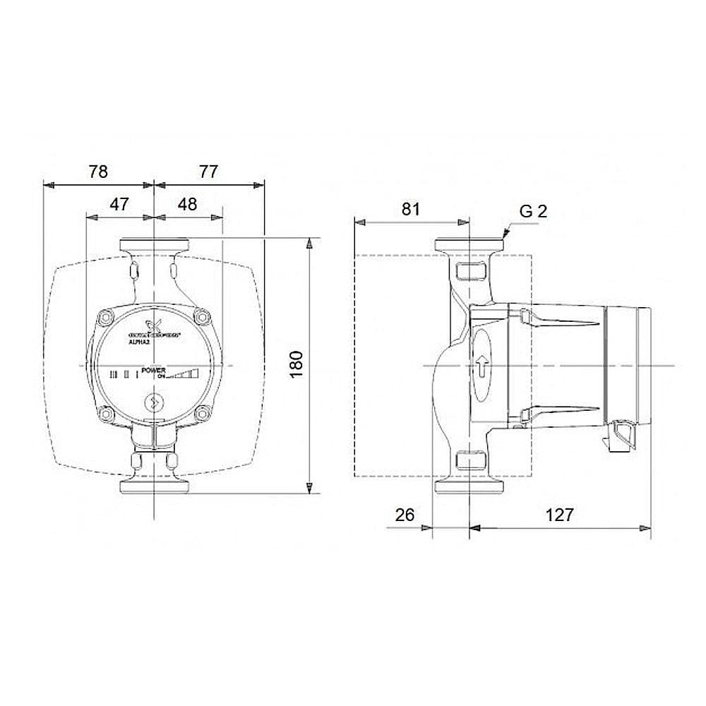 Насос циркуляционный Grundfos ALPHA2 L 32-40, 180 мм - фото 8 - id-p75263847