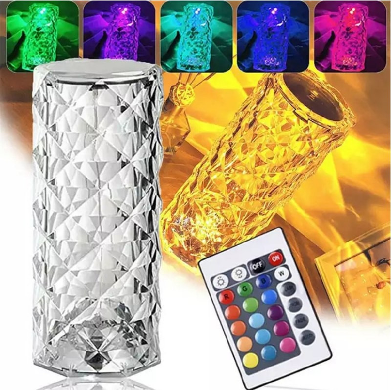 Настольная USB лампа - ночник Rose Diamond table lamp (16 цветов, пульт ДУ) - фото 8 - id-p193427303