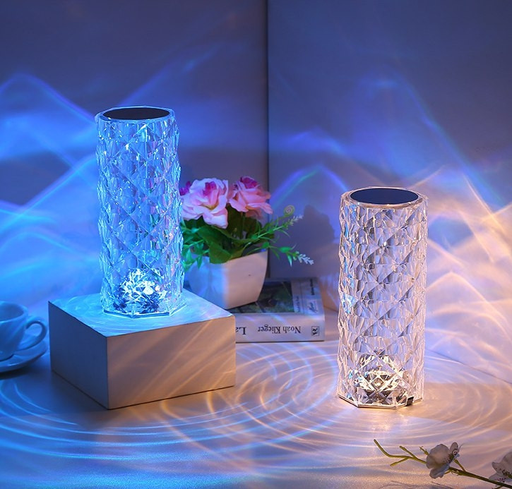 Настольная USB лампа - ночник Rose Diamond table lamp (16 цветов, пульт ДУ) - фото 10 - id-p193427303