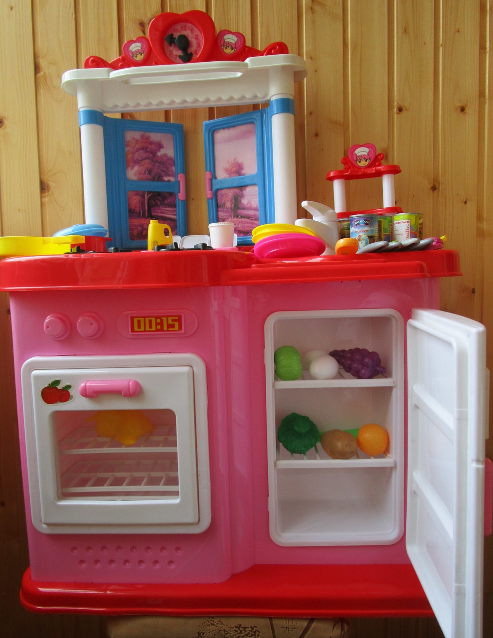 Детская музыкальная кухня с микроволновкой и холодильником со светом и музыкой высота 95 см ширина 65 см НЮАНС - фото 4 - id-p25044091