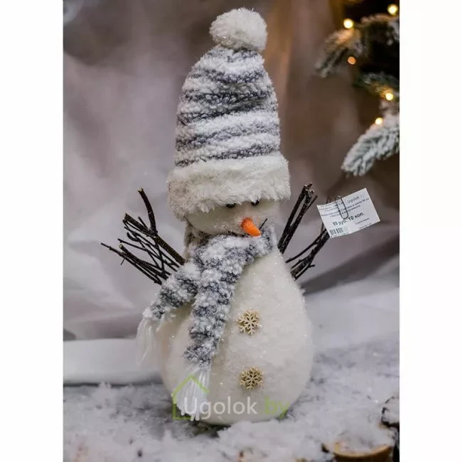 Фигурка новогодняя Снеговик в шапке 55 см YZB005620 в ассортименте, - фото 2 - id-p194267812