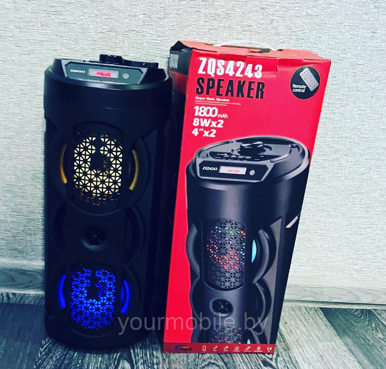 Портативная Bluetooth колонка BT Speaker ZQS-4243 Пульт ДУ - фото 1 - id-p194271735