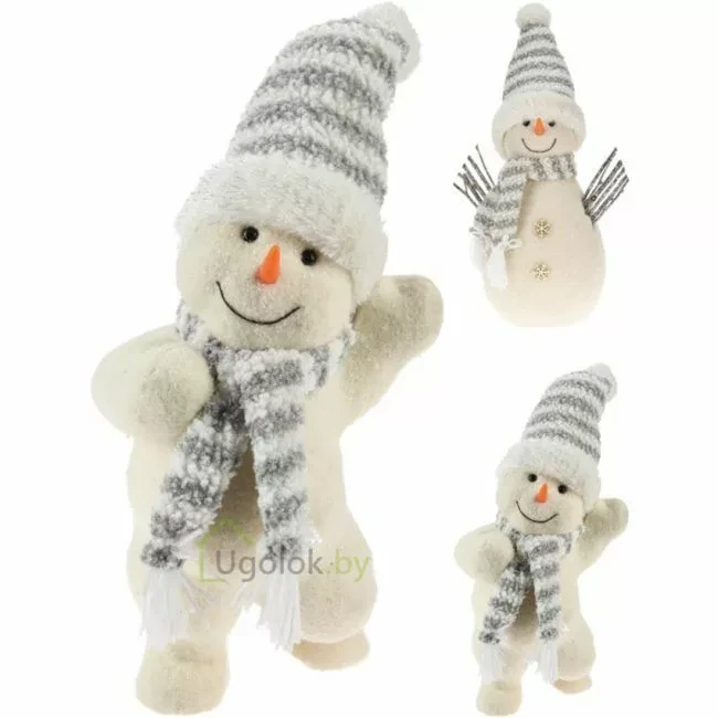 Фигурка новогодняя Снеговик в шапке 55 см YZB005620 в ассортименте, - фото 1 - id-p194274633