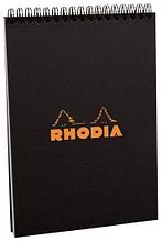 Блокнот "Rhodia", A6, 80 листов, клетка, черный