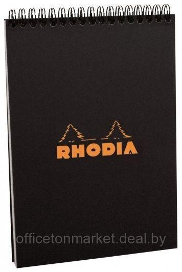 Блокнот "Rhodia", A6, 80 листов, клетка, черный - фото 1 - id-p194260682