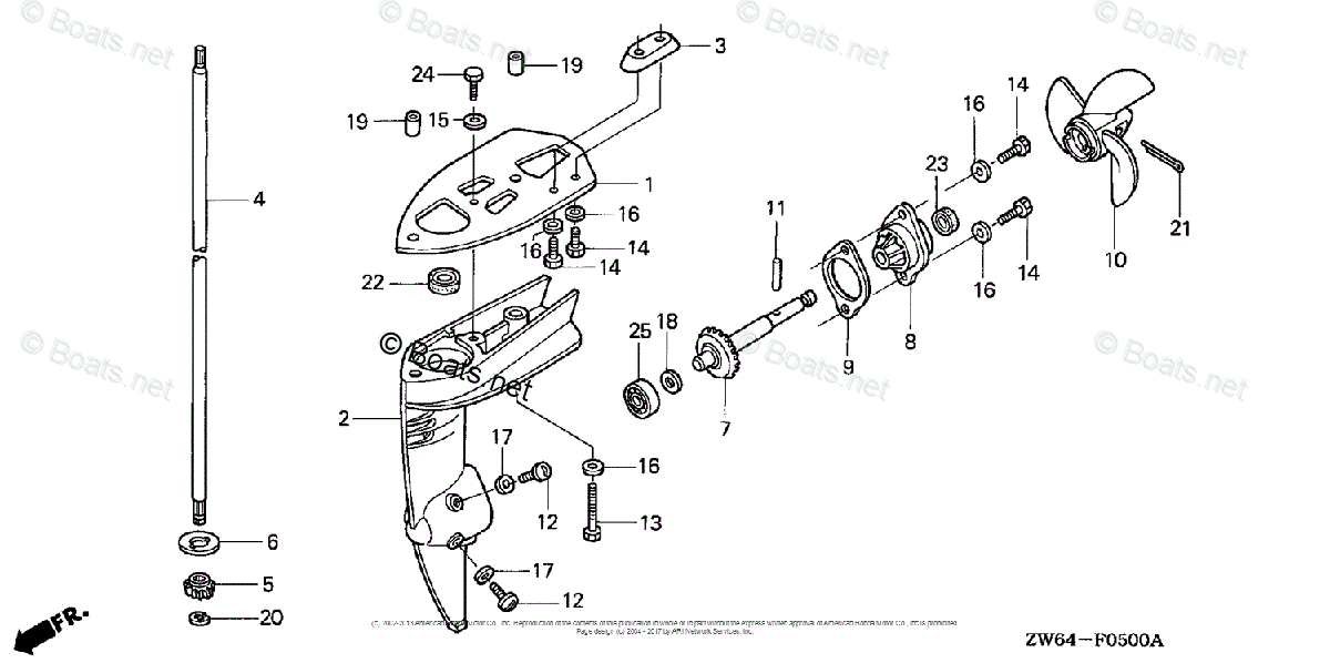 Шайба ведущей шестерни на вертикальном валу Honda BF2,2/3 41135-ZV0-000 - фото 2 - id-p66089313