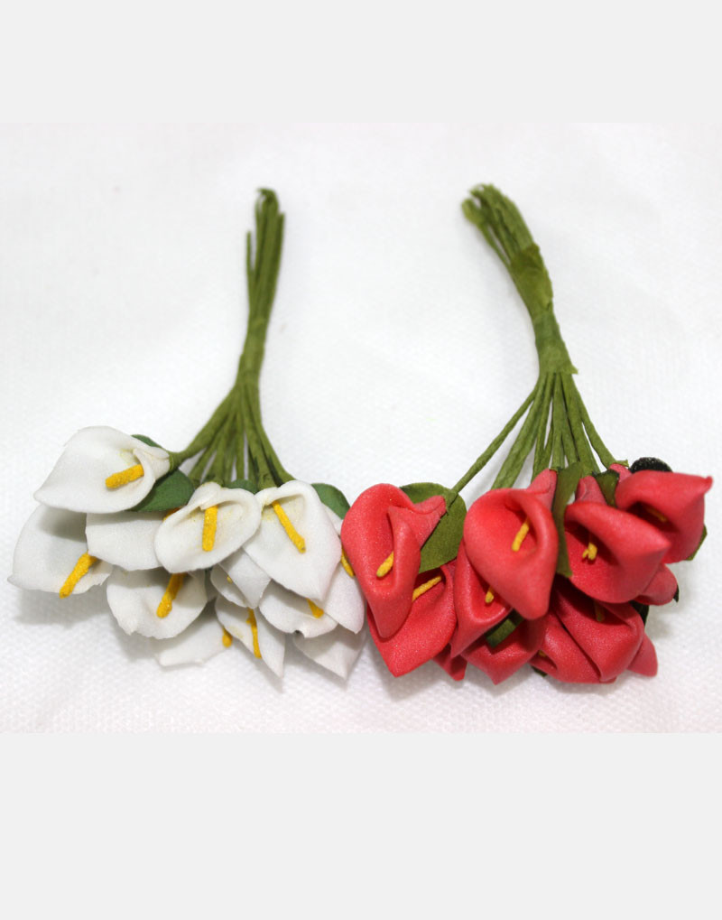 Букетик искусственные цветы бутоньерка Каллы