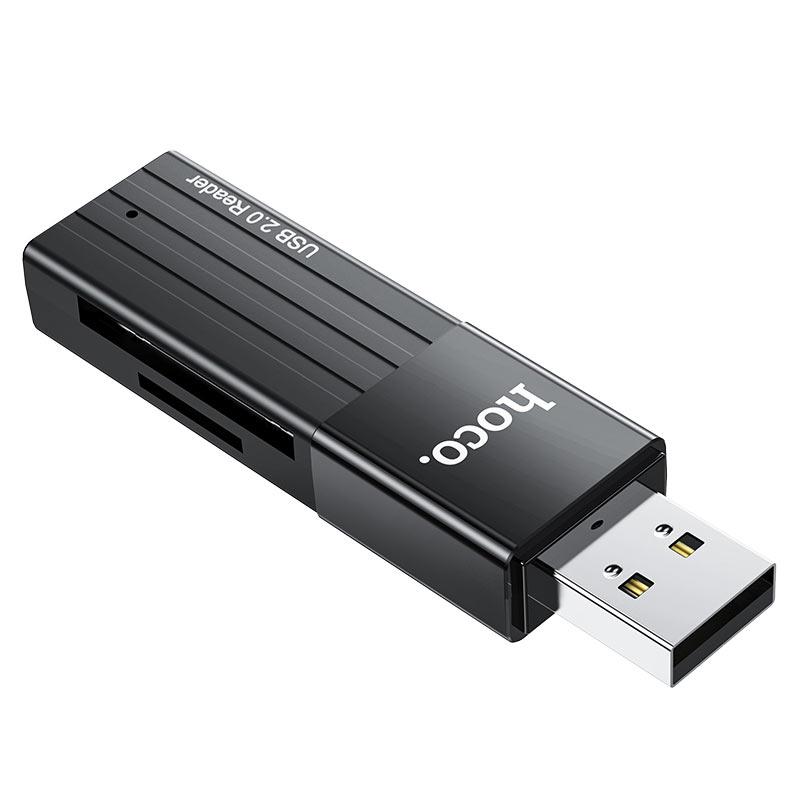 Универсальный картридер Hoco HB20 Mindful 2-в-1 USB 2.0 - фото 2 - id-p194322415