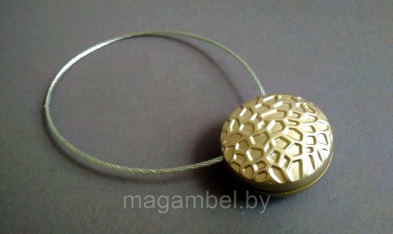 Магнитная клипса для штор  и гардин стальная Сота 27