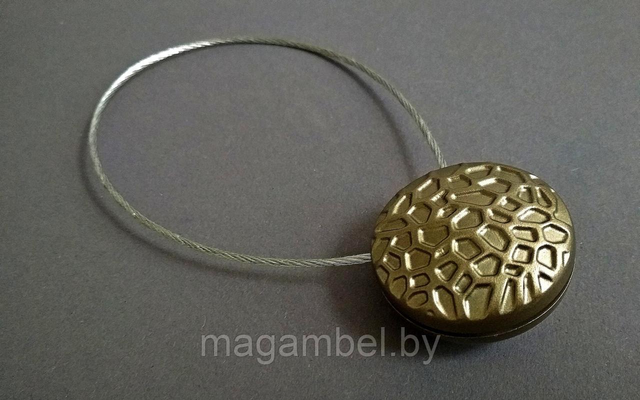 Магнитная клипса для штор  и гардин графитовая Сота 19