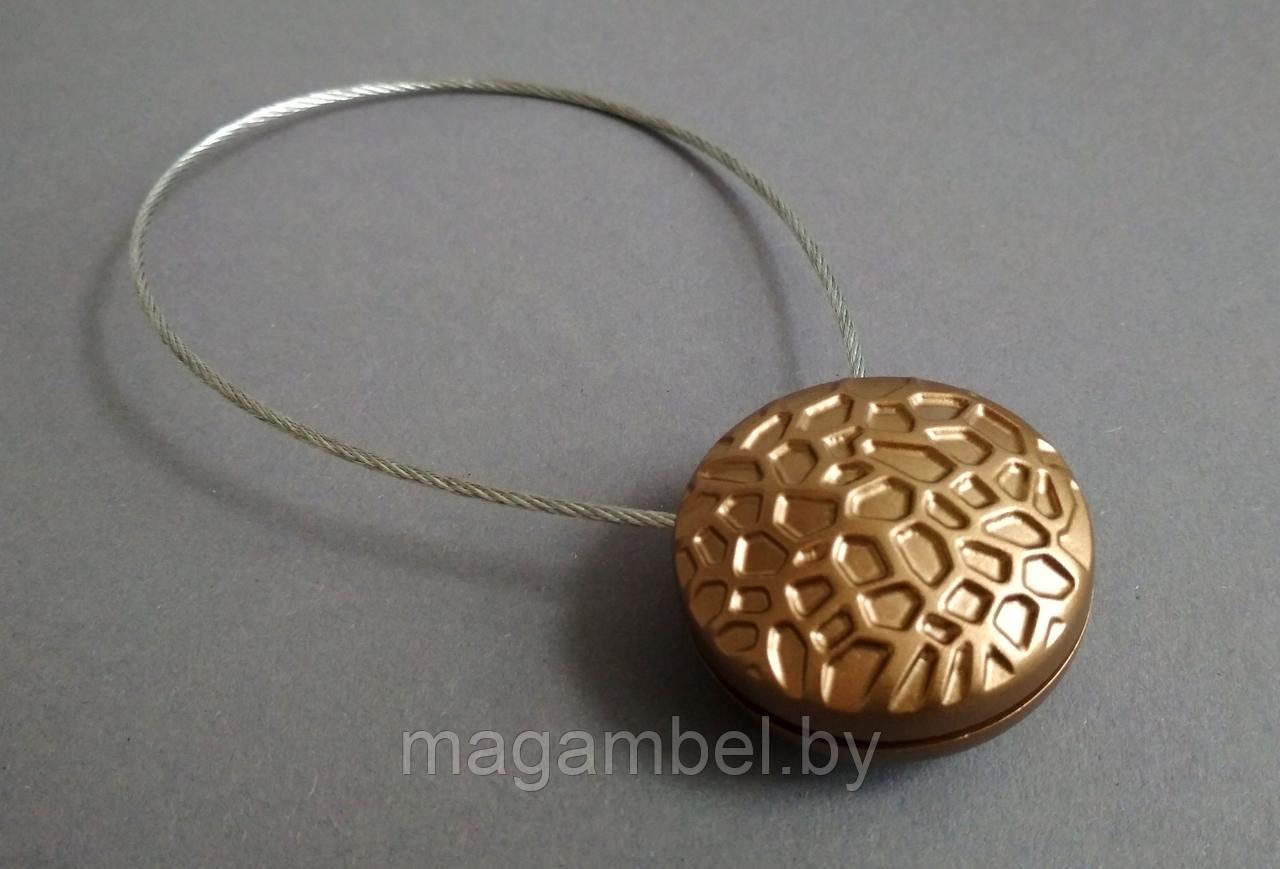 Магнитная клипса для штор  и гардин медная Сота 37