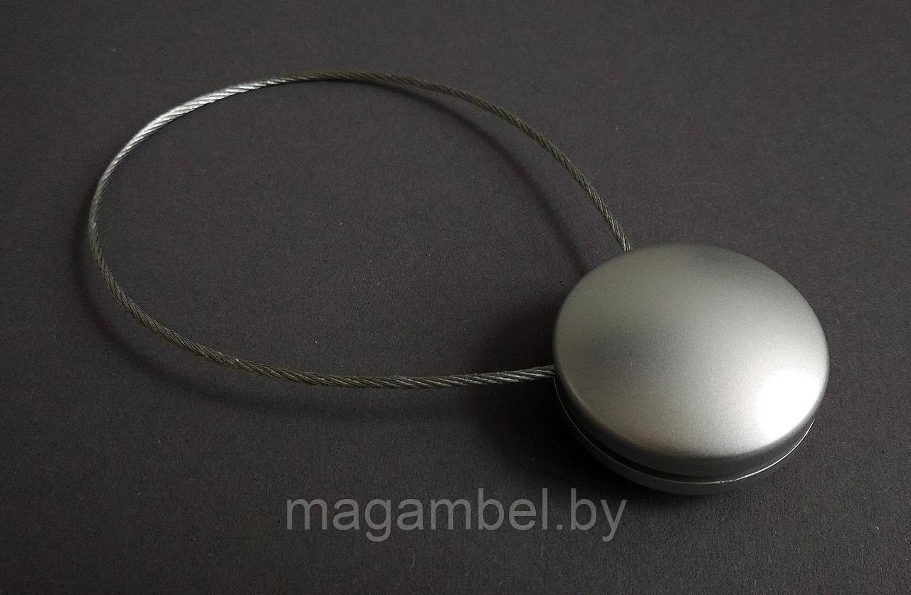 Магнитная клипса для штор  и гардин в хроме матовом №3