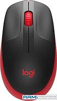 Мышь Logitech M190 (черный/красный)