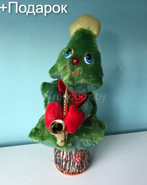 Музыкальная игрушка "Танцующая елочка", 40 см. Игрушка-повторяшка+подарок - фото 1 - id-p194340322