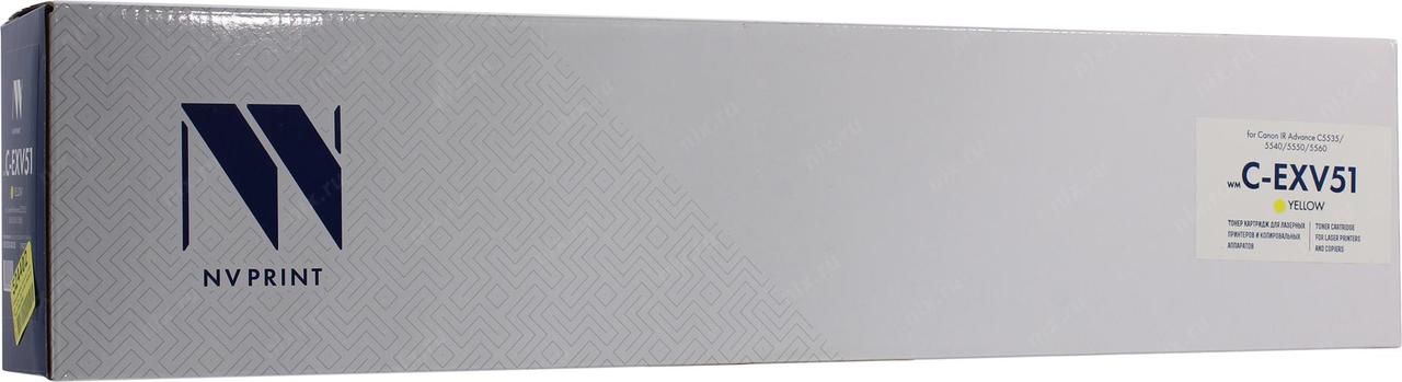 Тонер-картридж NV-Print C-EXV51 Yellow для iR-ADV C5535/C5540/C5550/C5560
