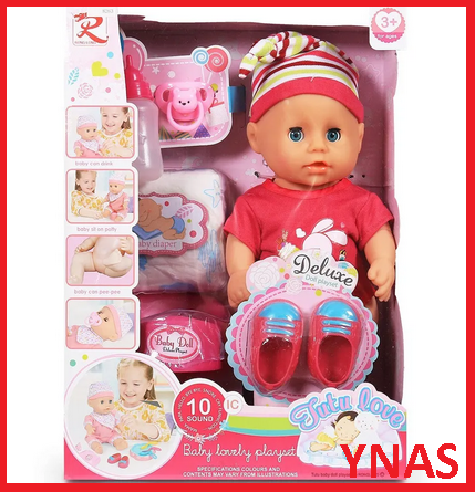 Детская кукла пупс интерактивная 8263 с аксессуарами и одеждой, аналог Baby Born беби бон беби лав - фото 1 - id-p194364625