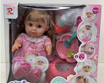 Детская кукла пупс интерактивная 9566 с аксессуарами и одеждой, аналог Baby Born беби бон беби лав - фото 3 - id-p194371434