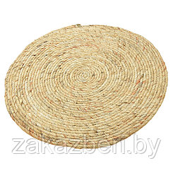 Циновка плетеная "Сахара" д60см, листья кукурузного пачатка, ручная работа (Китай)
