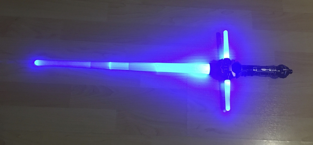 Световой, лазерный Меч Трехлучевой со звуком и выбором цвета по типу Звездные войны - фото 2 - id-p194376683