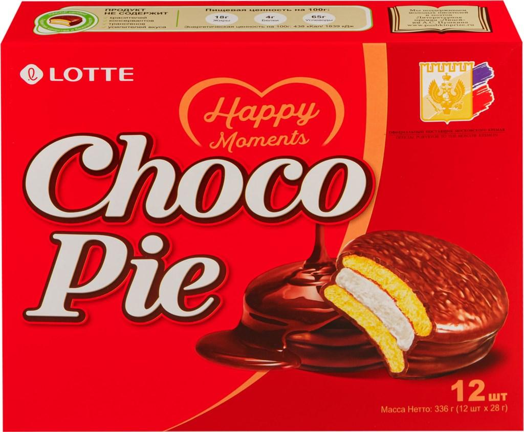Печенье Lotte Choco-Pie глазированное 12шт. - фото 1 - id-p194377082
