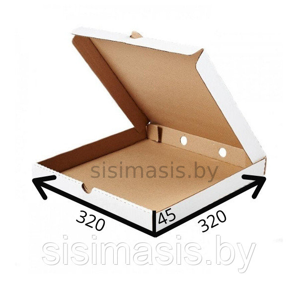 Коробка для пиццы 32*32*4.5 см (белая)