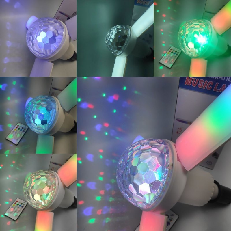 Музыкальная диско LED лампа Deformation music Lamp с пультом ДУ (Bluethooth, музыка, аудио, 7 цветов, цоколь - фото 4 - id-p194381311