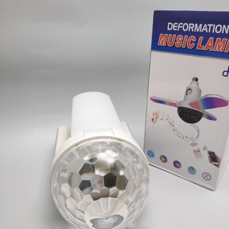 Музыкальная диско LED лампа Deformation music Lamp с пультом ДУ (Bluethooth, музыка, аудио, 7 цветов, цоколь - фото 8 - id-p194381311