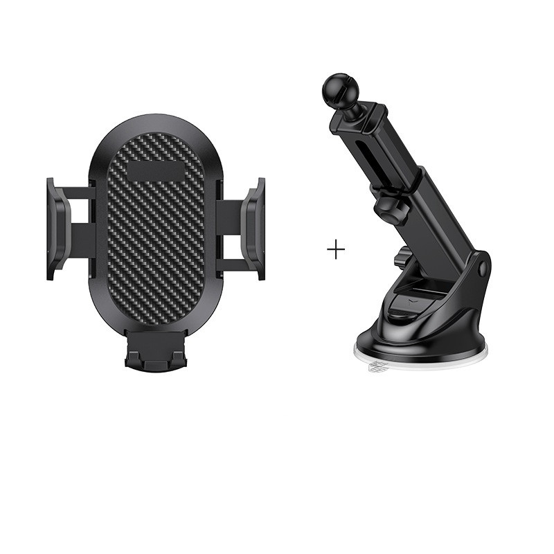Автомобильный телескопический держатель для телефона на присоске S168+S175A, черный 557050 - фото 8 - id-p194381224