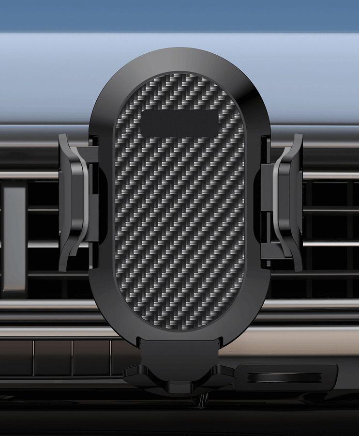 Автомобильный держатель для телефона S168+CF33A на воздуховод (дефлектор), черный 557051 - фото 7 - id-p194381225